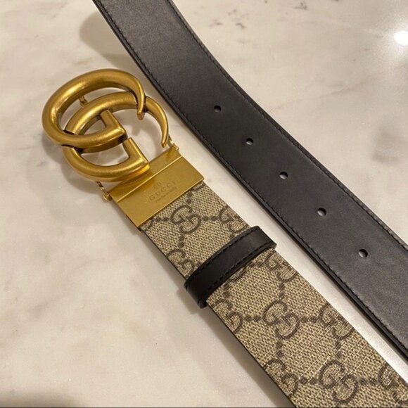 Authentic GG Marmont Reversible Belt Size: 95 main image 4